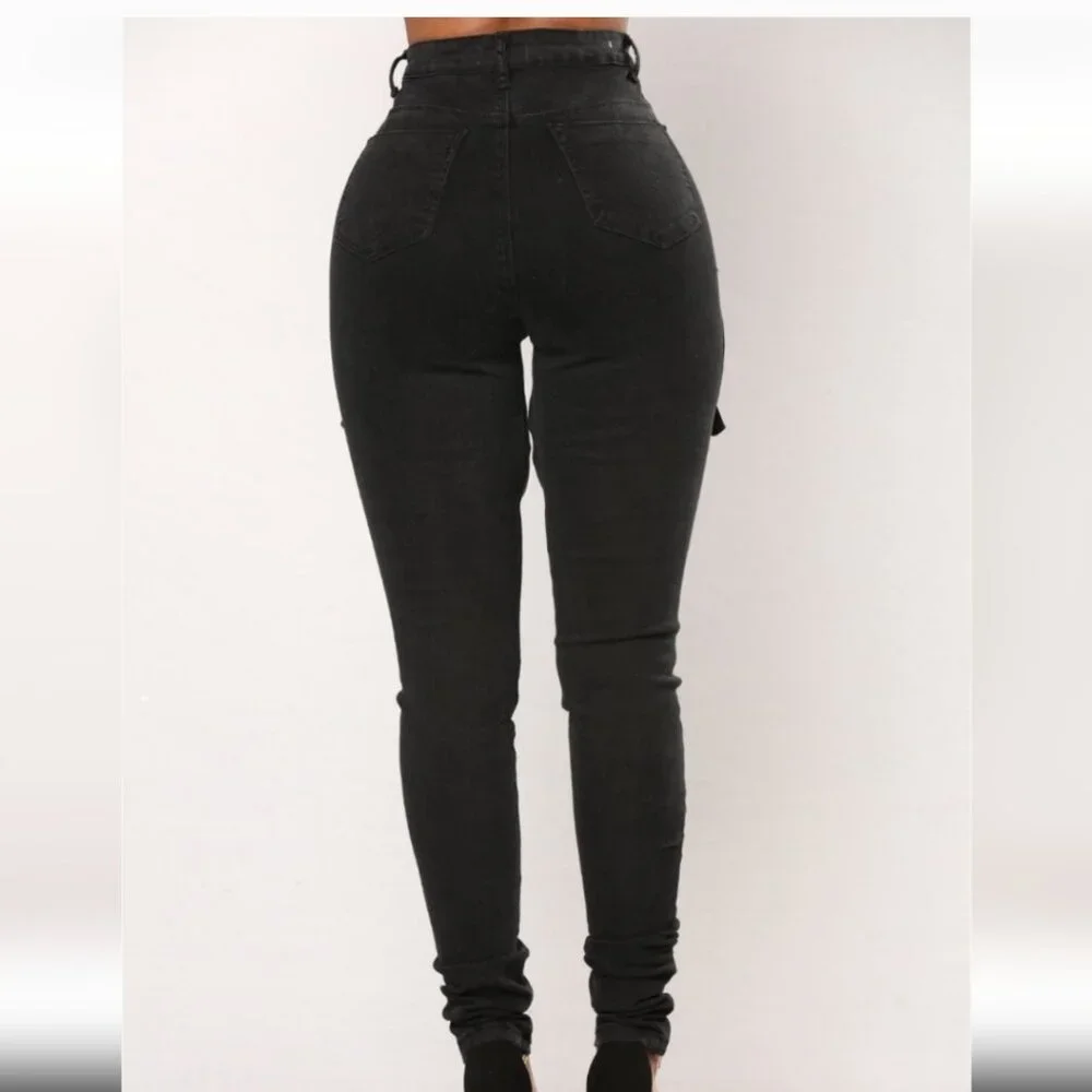 Sexy open thigh buckle pants - Picture 3 of 4